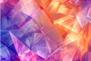 Dazzling abstract with crystal, an Illustration by Ylivdesign