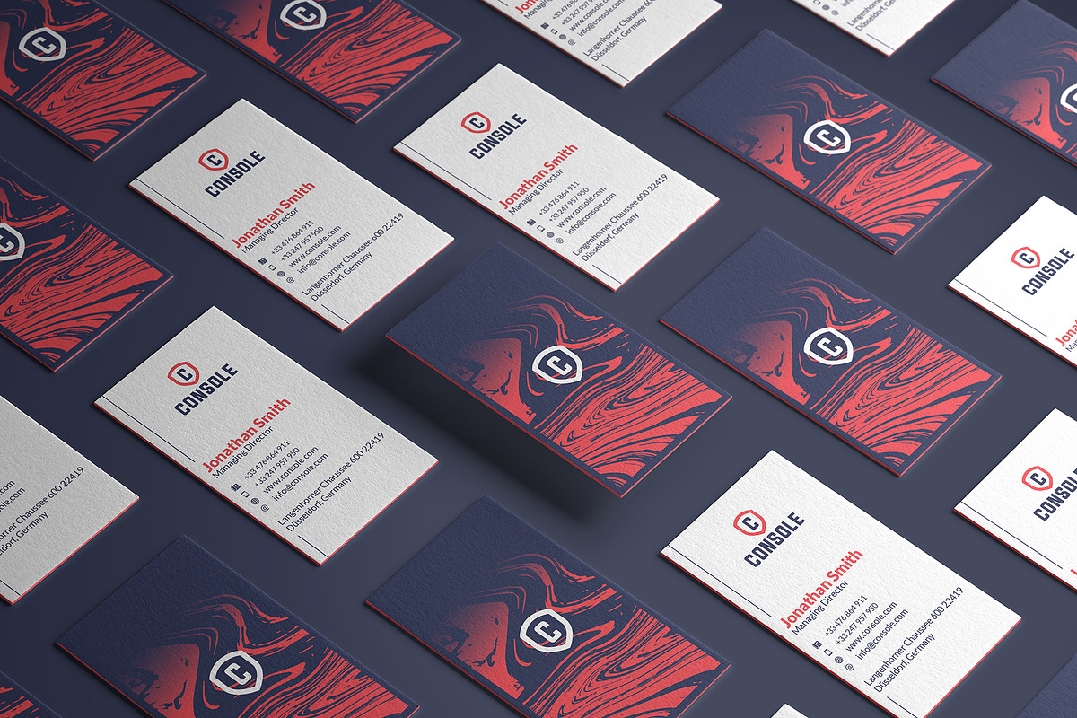 Modern Blue Business Card, a Business Card Template by Marvel (Photo 1 of 4)
