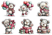 Whimsical Birthday Teddy Bear Clipar, an Illustration by Dream Creation (Thumbnail 3 of 6)