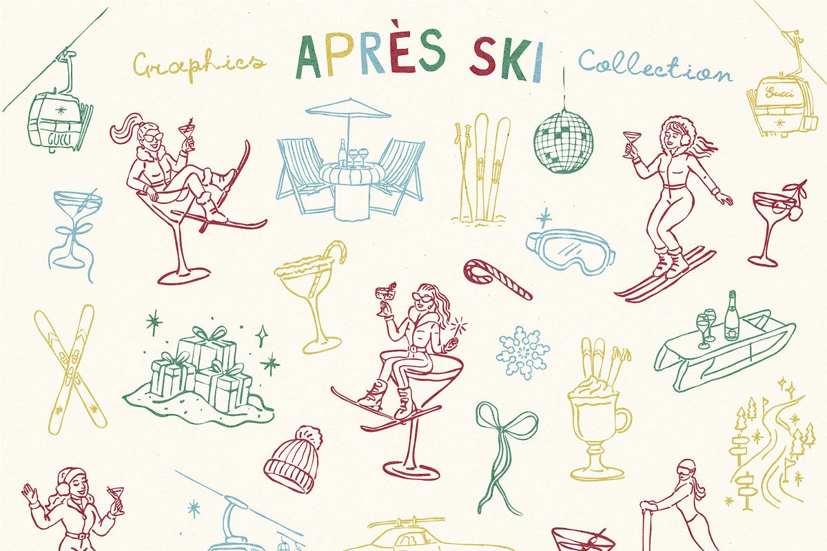 Hand-drawn Après-Ski Clipart Bundle, a Seasonal Illustration by Ayya Studio (Photo 10 of 11)