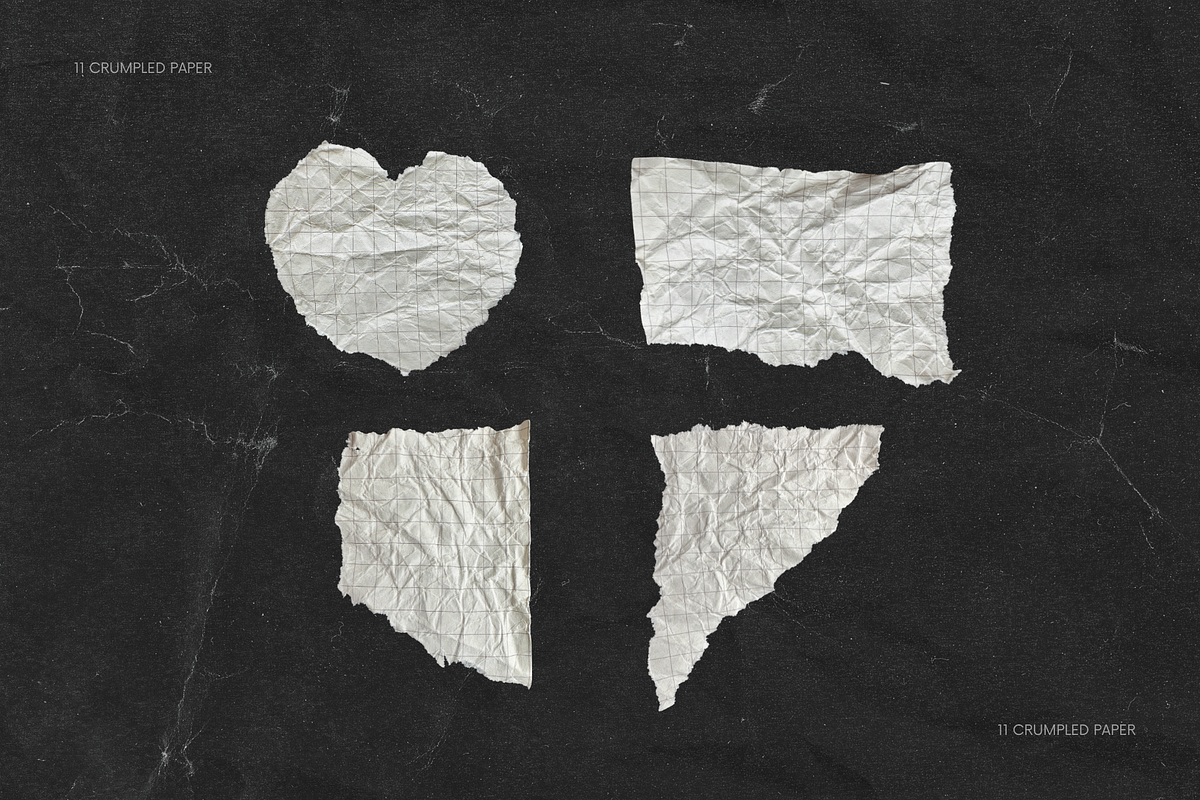 Beige Torn Crumpled Old Paper Pieces, a Texture Graphic by Ksuview (Photo 5 of 5)