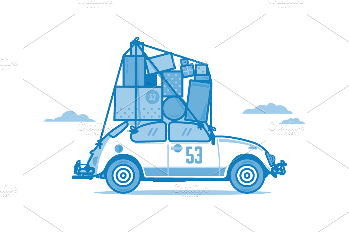 VW Bug: Moving Day, an Illustration by CSA Creative Studio