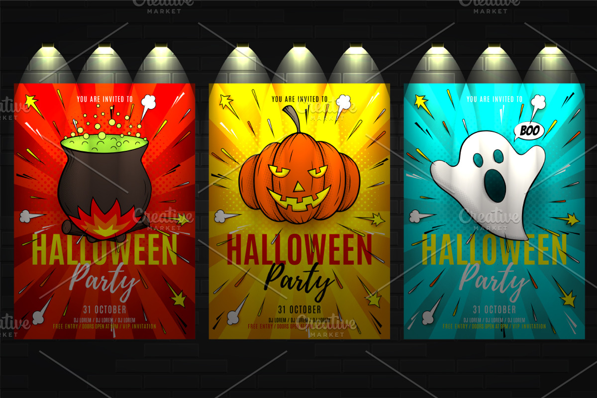 Halloween Party Flyers Templates, a Flyer Template by Andrey Yaroslavtsev (Photo 4 of 4)
