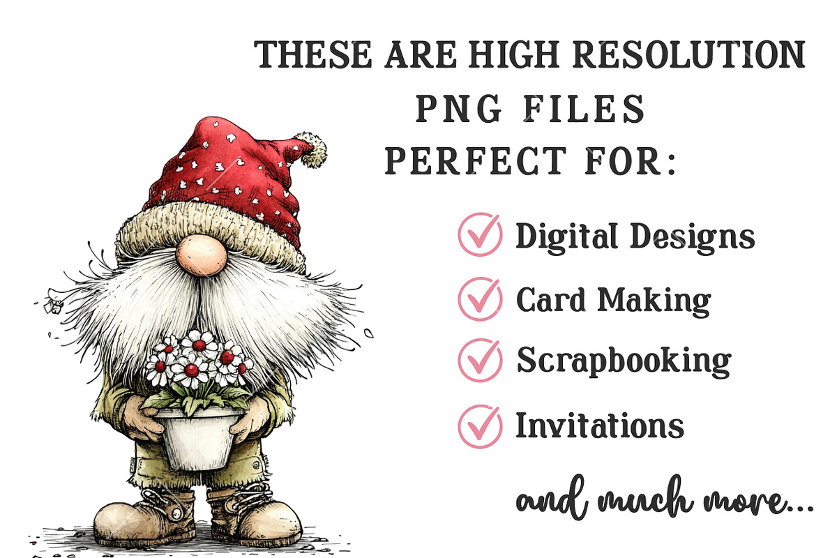 Whimsical Spring Gnome Clipart, an Illustration by OK Design (Photo 5 of 6)