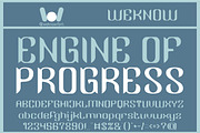 Engine of Progress font, a Font by weknow (Thumbnail 1 of 8)