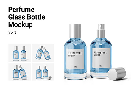 50ml Perfume Bottle Mockup Vol.2, a Cups & Container Mockup by Akebareee