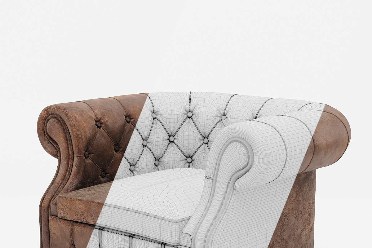 Chair and sofa Chelsea, a Furniture 3D Model by zuzik-azarov (Photo 2 of 4)