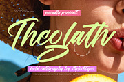 Theglath Bold Calligraphy Font, a Script Font by stylishtype.co (Thumbnail 1 of 20)