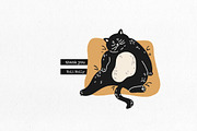 Fat Lazy Cats. Vector, an Animal Illustration by Noli Molly Store (Thumbnail 5 of 5)