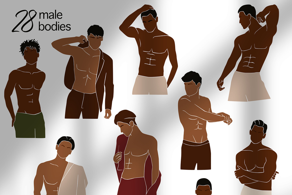 Male body collection, a Decorative Illustration by EasyArt (Photo 6 of 12)