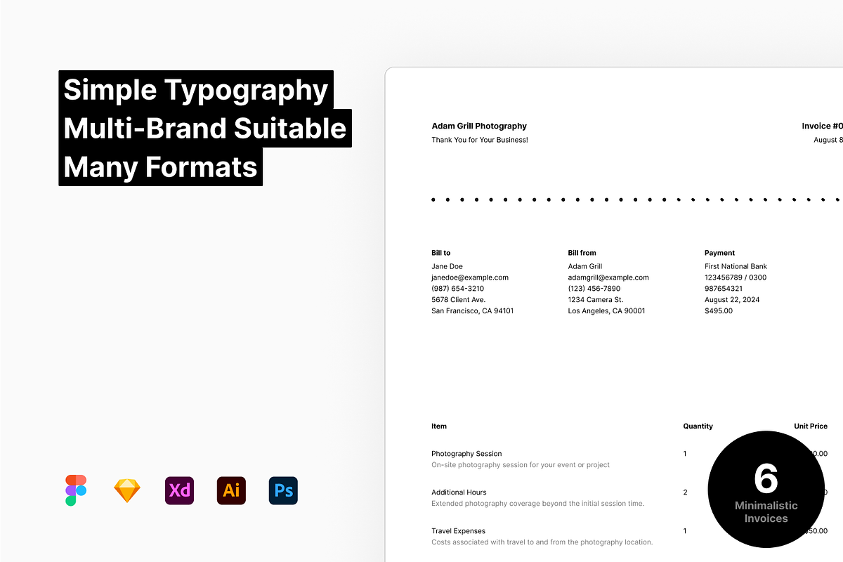 Freelance Invoices - Template Bundle, a Print Template by Petr Bilek (Photo 3 of 3)
