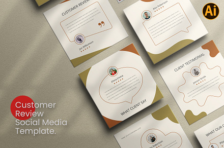 Clients Feedback Instagram Templates, a Social Media Template by Pixelpick