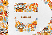 Groovy retro collection. Vector, an Object Graphic by VaraNa Art (Thumbnail 6 of 8)
