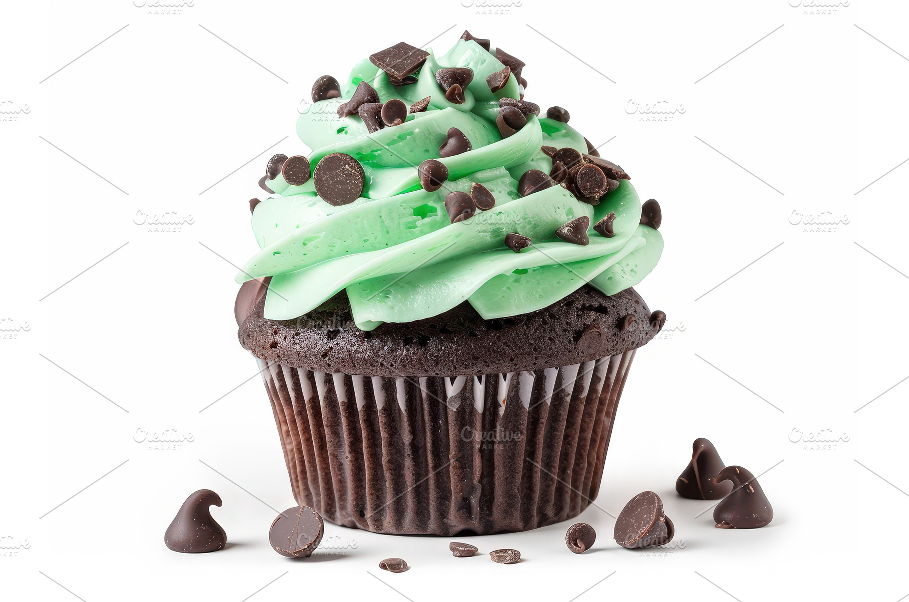 Mint Chocolate Cupcake Swirl, a Food & Drink Photo by piter.goskov