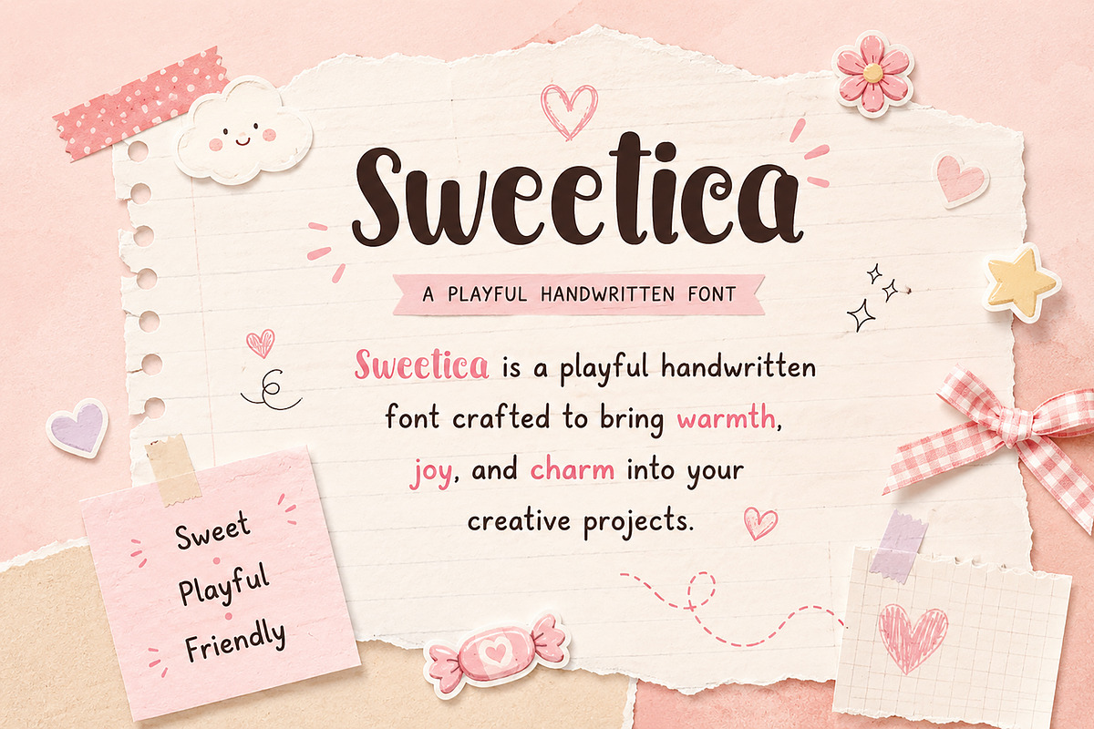 Sweetica, a Script Font by Wow Magic (Photo 3 of 8)