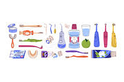 Dental oral hygiene tools set, cards, a Healthcare Illustration by Good Studio (Thumbnail 2 of 7)