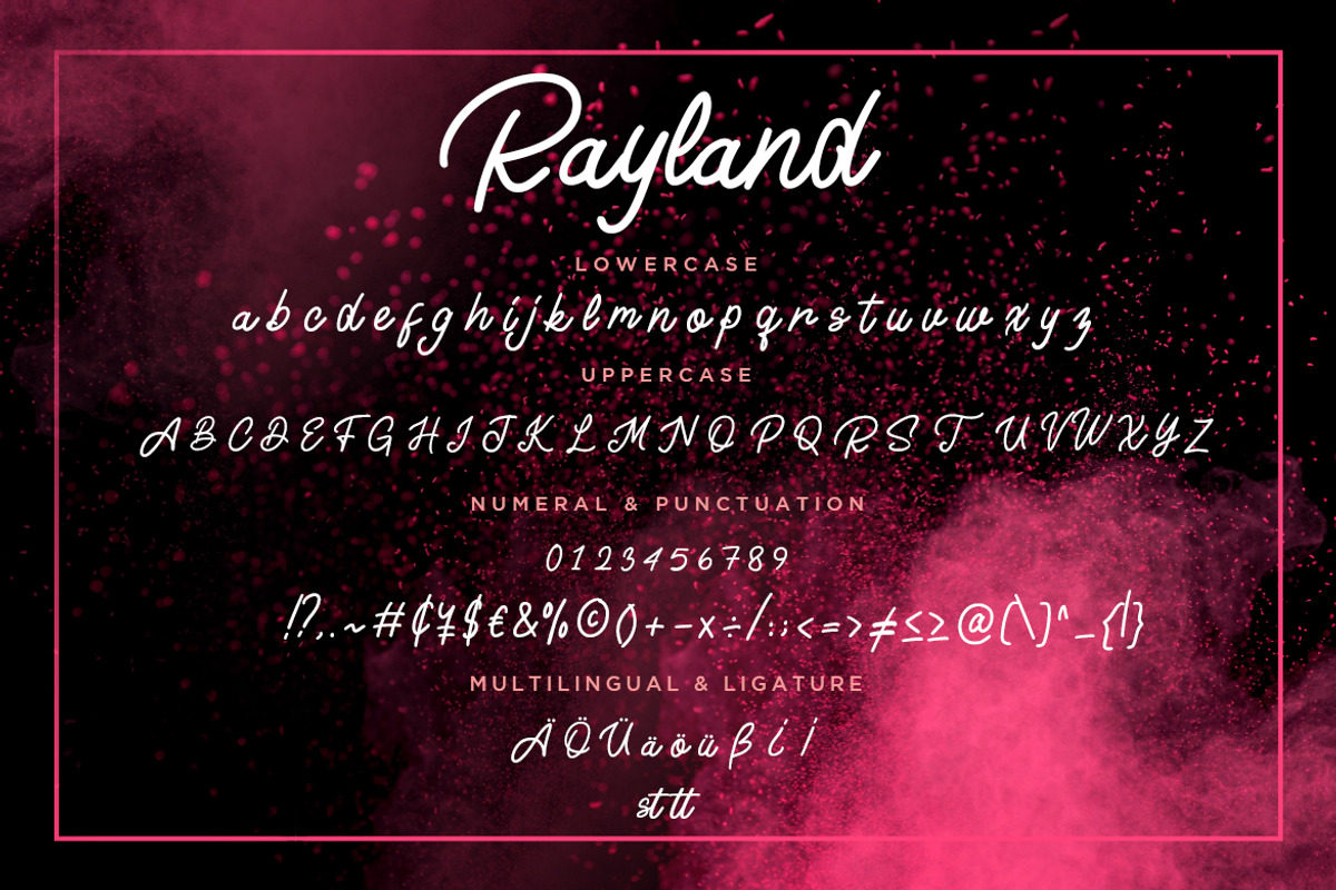Rayland Signature Business Font preview 7