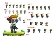 Calvin 2D Game Charcter Sprites, an Illustration by DionArtworks (Thumbnail 2 of 3)