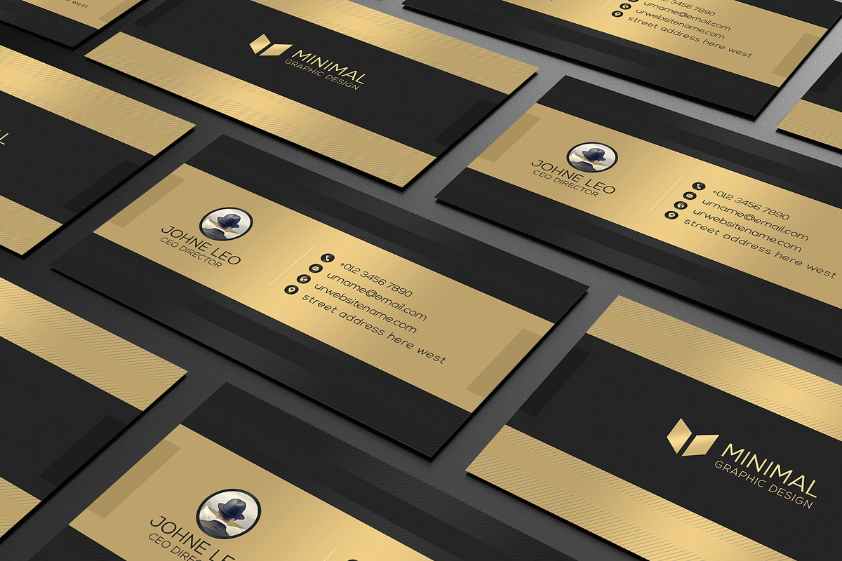 Gold & Black Business Card, a Business Card Template by Creative_Arts (Photo 3 of 4)