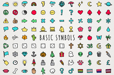 Basic Symbols Icons Clipart Set, an Emoji Icon by Lemonade Pixel