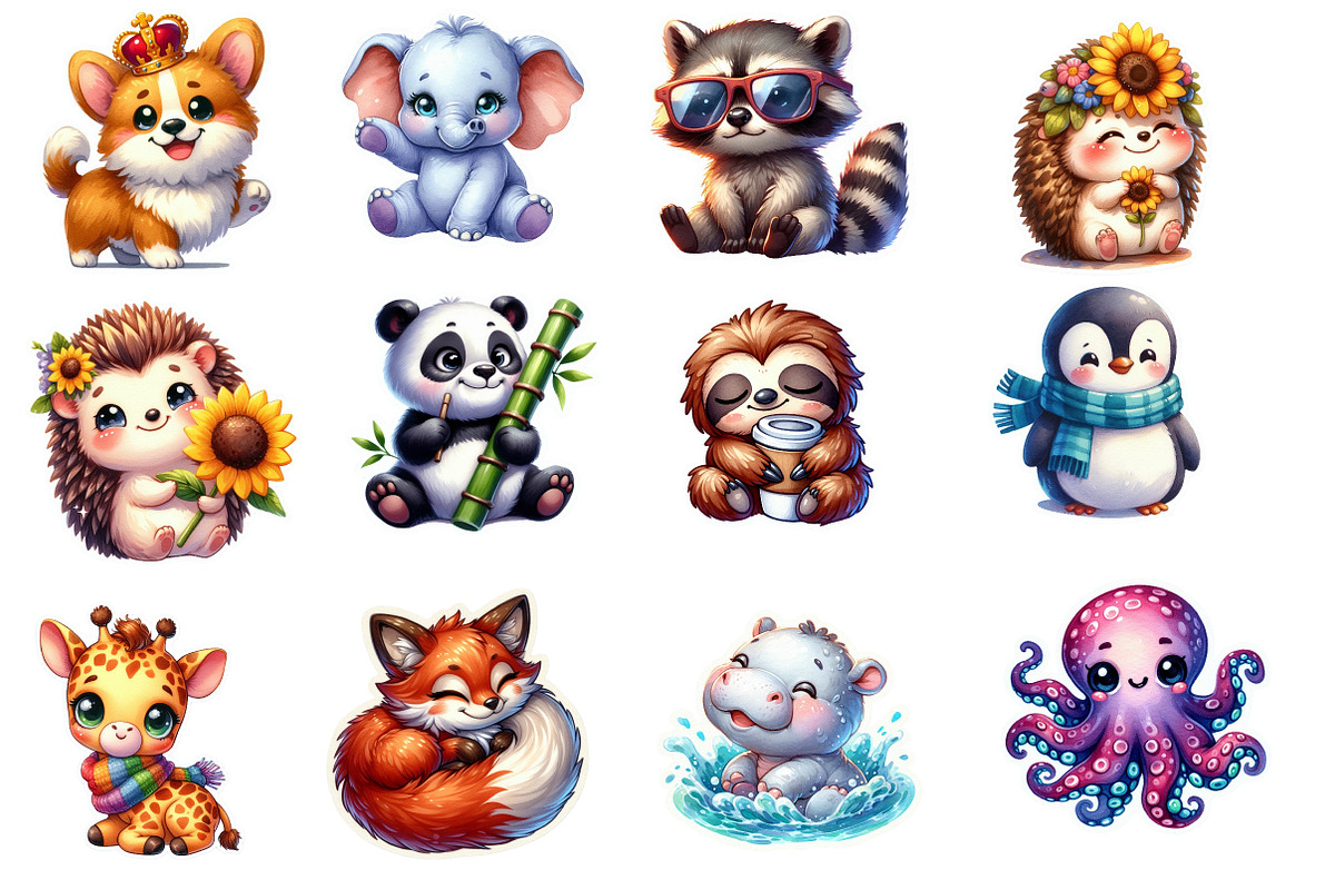 Animals Stickers clipart, an Animal Illustration by Designworld (Photo 3 of 5)