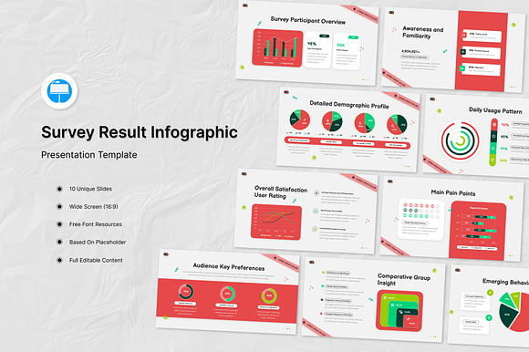 Survey Result Infographic Keynote preview 4