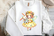 Happy Easter Fairy Sublimation Clipa, an Illustration by DreamCafeArt (Thumbnail 5 of 5)
