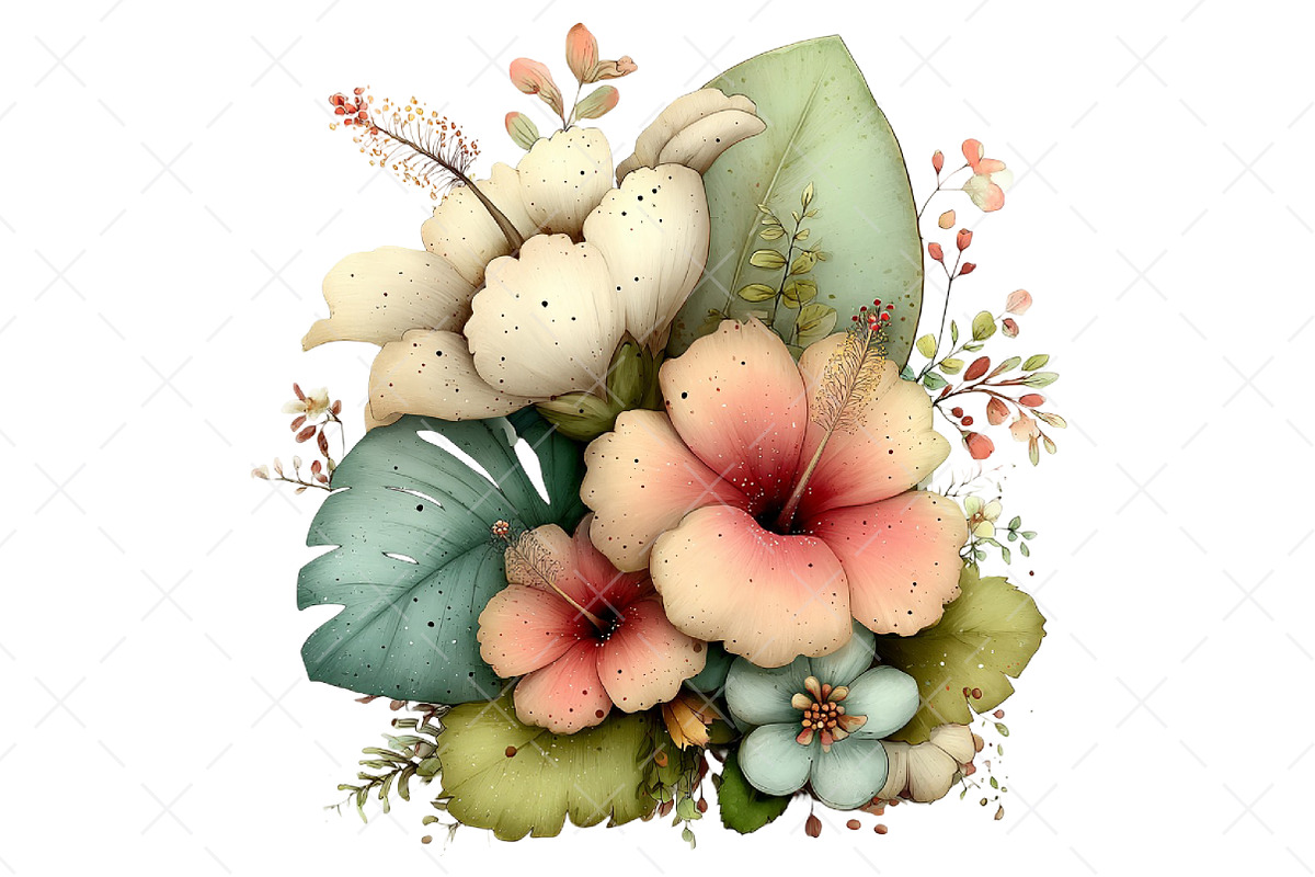 Tropical Whimsical Flowers Clipart, an Illustration by Craft Nest (Photo 10 of 12)