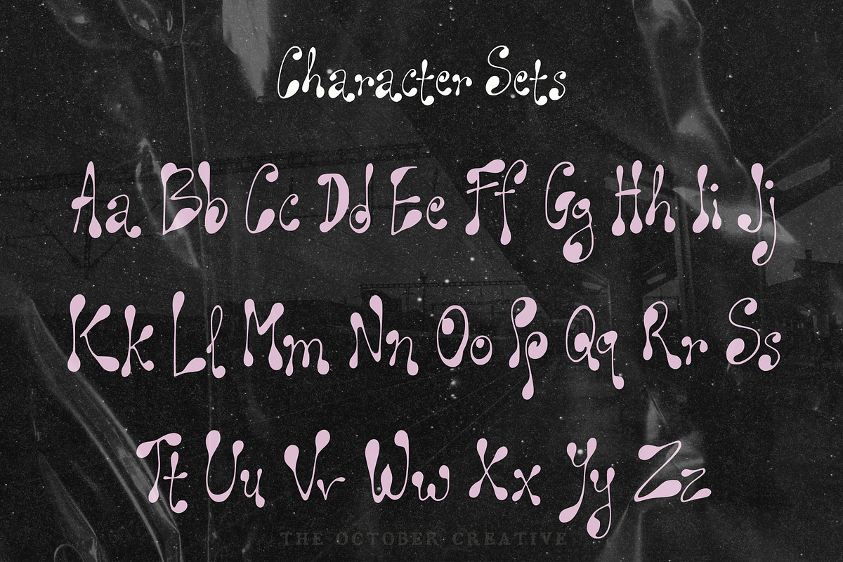 Ophelia Overslept Groovy Display, a Handwritten Font by The October Creative (Photo 3 of 8)