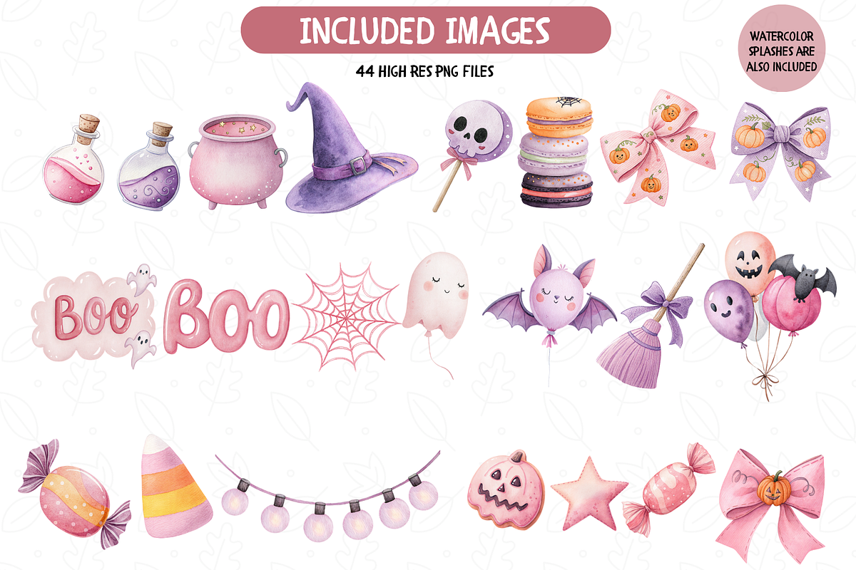 Cute Girly Spooky Clipart, an Object Illustration by TatiMockup (Photo 3 of 4)