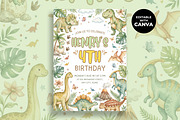 Dinosaur Birthday Invitation, an Invitation Template by M9 Design (Thumbnail 1 of 4)