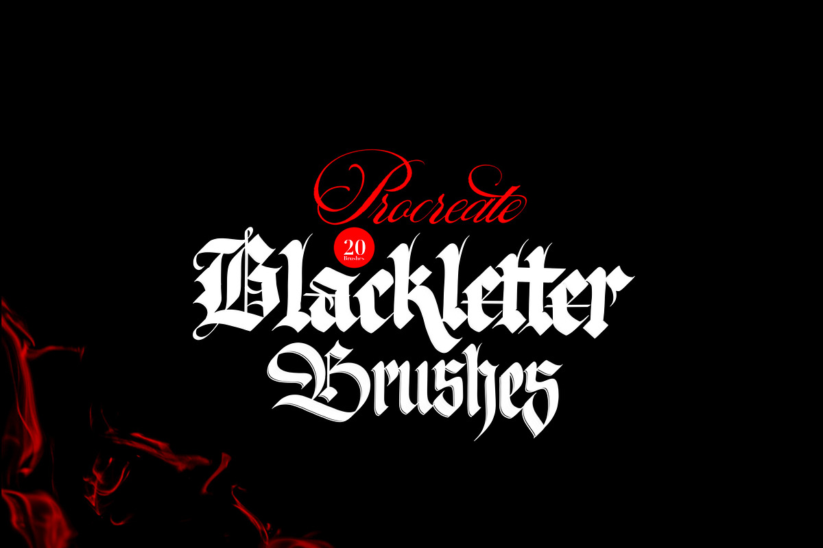 Blackletter Procreate Brushes, a Brush Add-On by Emmanuel Buron (Photo 12 of 13)