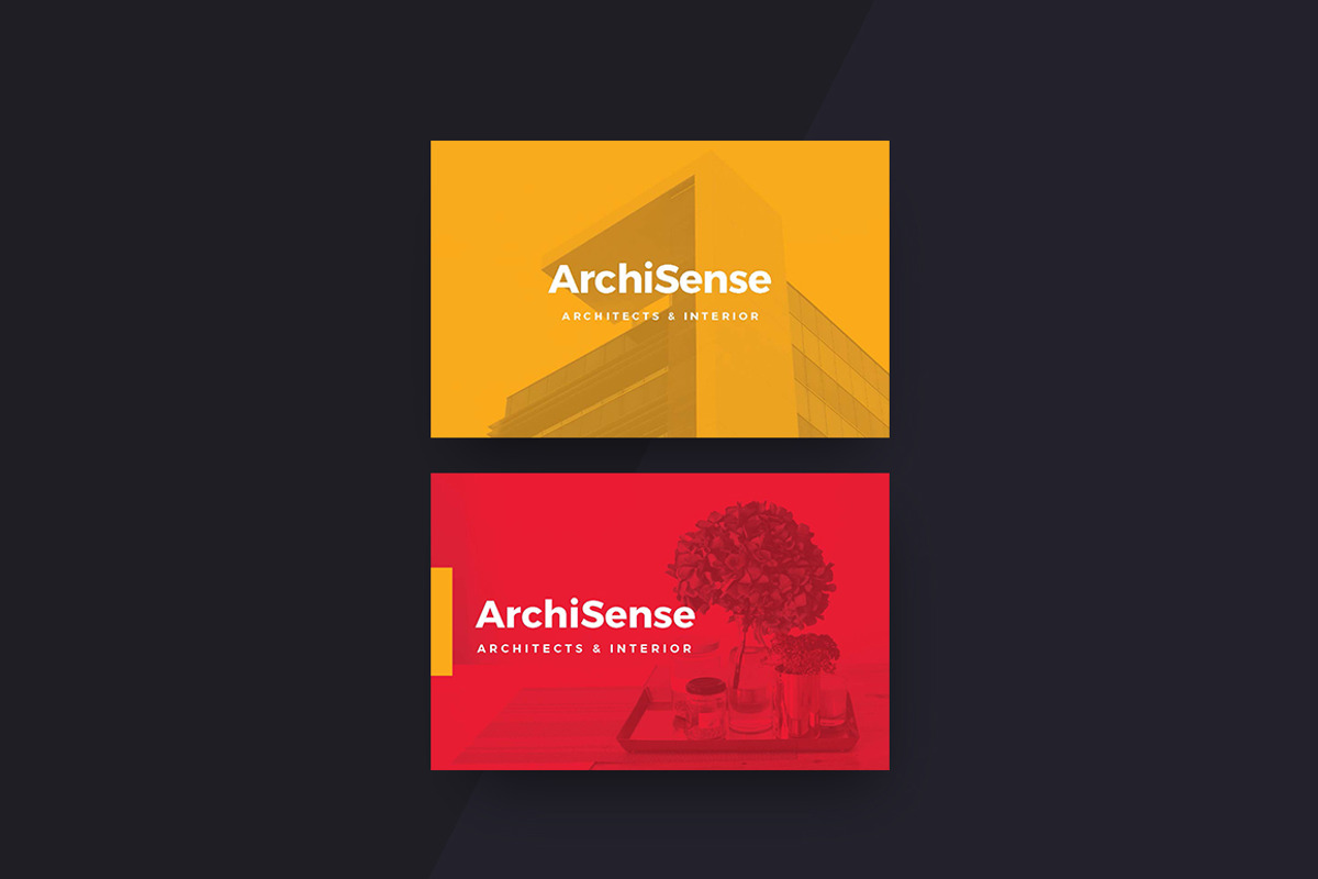Business Card Template: Yellow & Red, a Business Card Template by RWstudio (Photo 3 of 7)