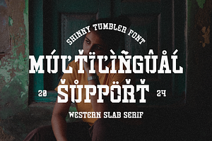 Skinny Tumbler - Western Slab Serif