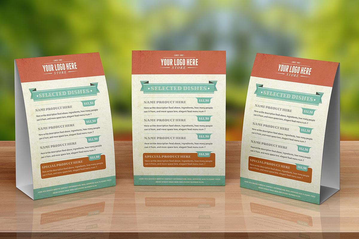 Vintage Food Menu, a Brochure Template by Luuqas Design (Photo 5 of 6)