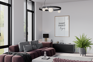 Frame mockup Customizable wall color