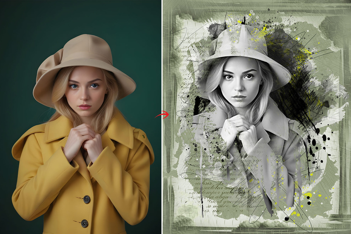 Mixed Media Wall Art Photo Effect, an Action Add-On by MRI STUDIO (Photo 14 of 18)