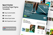 Sport Center Figma Template, a Landing Page Template by Rozepaars Design (Thumbnail 1 of 2)