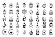 Celestial Witchcraft Line Art, a Decorative Illustration by DENIDigitalArtSudio (Thumbnail 4 of 8)