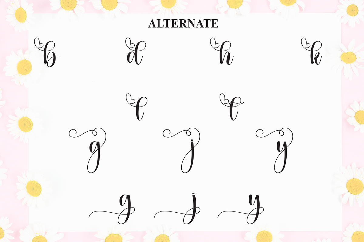 Baby Daisy | Script Font, a Handwritten Font by Scratchones (Photo 8 of 9)