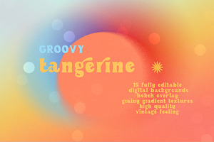 Groovy Tangerine Bokeh Grainy