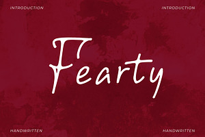 Fearty - Handwritten Font