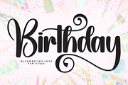 Birthday | Script Font, a Handwritten Font by Scratchones (Thumbnail 1 of 6)