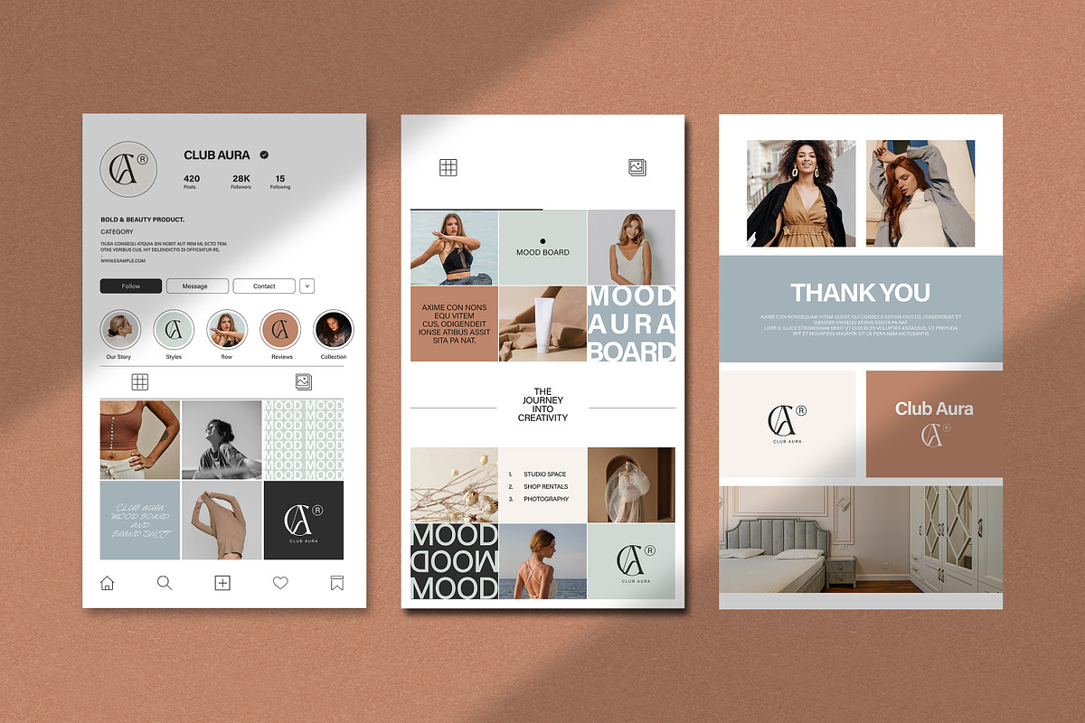 AURA Brand & Mood Board Template preview 4