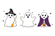 Cute halloween ghost character, a Seasonal Illustration by Yayasya (Thumbnail 2 of 3)