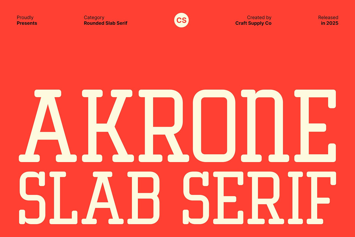 CS Akrone – Slab Serif Font, a Slab Serif Font by Craft Supply Co. (Photo 1 of 8)