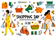110+ shopping day clipart, a Finance Illustration by Zeukaa (Thumbnail 1 of 15)