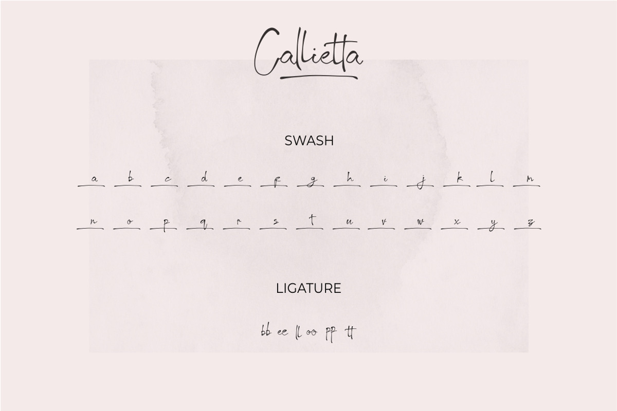 Callietta Handwritten Script Font, a Script Font by suhadidesign (Photo 8 of 8)