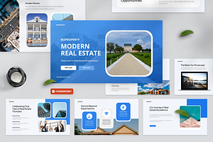 Modern Real Esate Powerpoint, a Presentation Template by Annora Studio