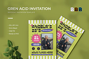 Green Acid - Birthday Invitation, a Print Template by VUNIRA (Thumbnail 1 of 2)